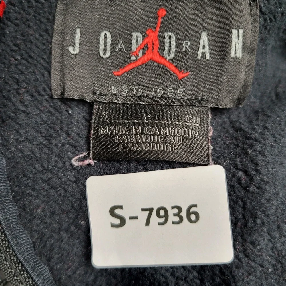 Jordan Men Hoodie S Black Jumpman Nike Air Activewear Logo Zipper Y2K‎